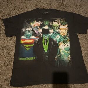 DC Villains Shirt The Joker Justice League Comic Book Black DC Comics L